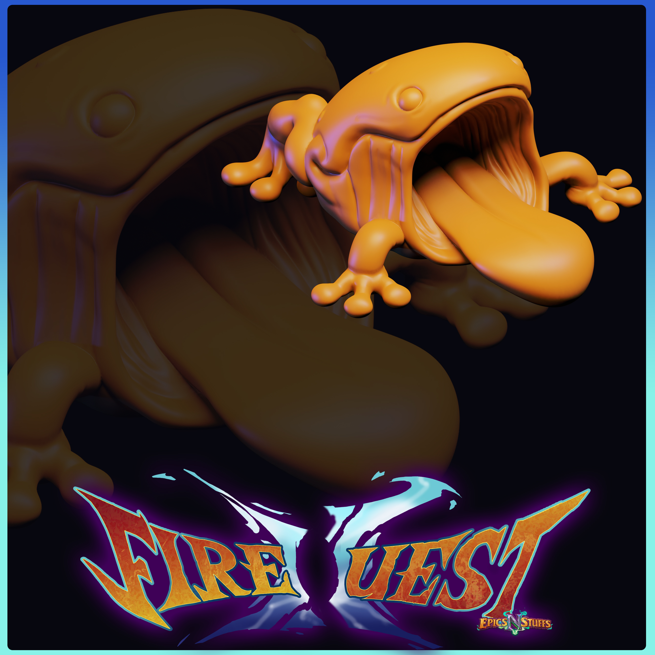 Hopper Variant, Fire Quest II Miniature/Statue - Pre-Supported